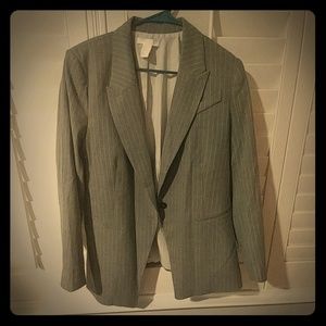 H & M Striped suit jacket / blazer